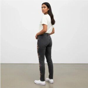 BDG Urban Outfitters  - Black HR Cigarette South Western Embroidery